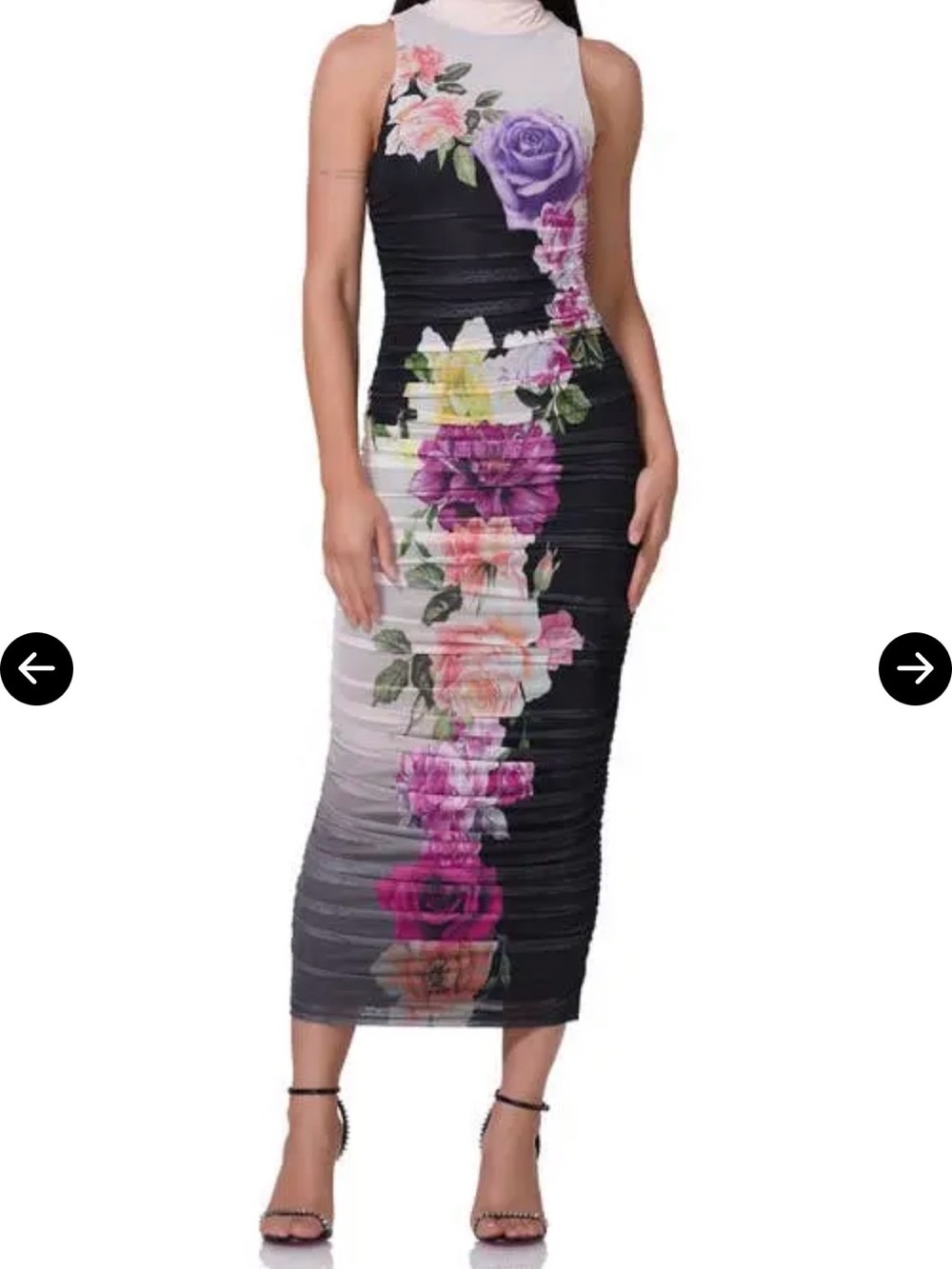 Fiorella Floral Sleeveless Body-Con Dress
